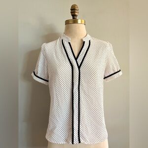 Monteau Black & White Polka Dot Blouse